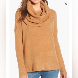 French Connection Camel Cowl Neck Sweater